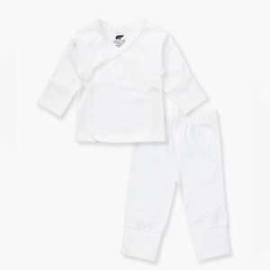 Monica + Andy Baby Matching White Shirt and Pants - Newborn